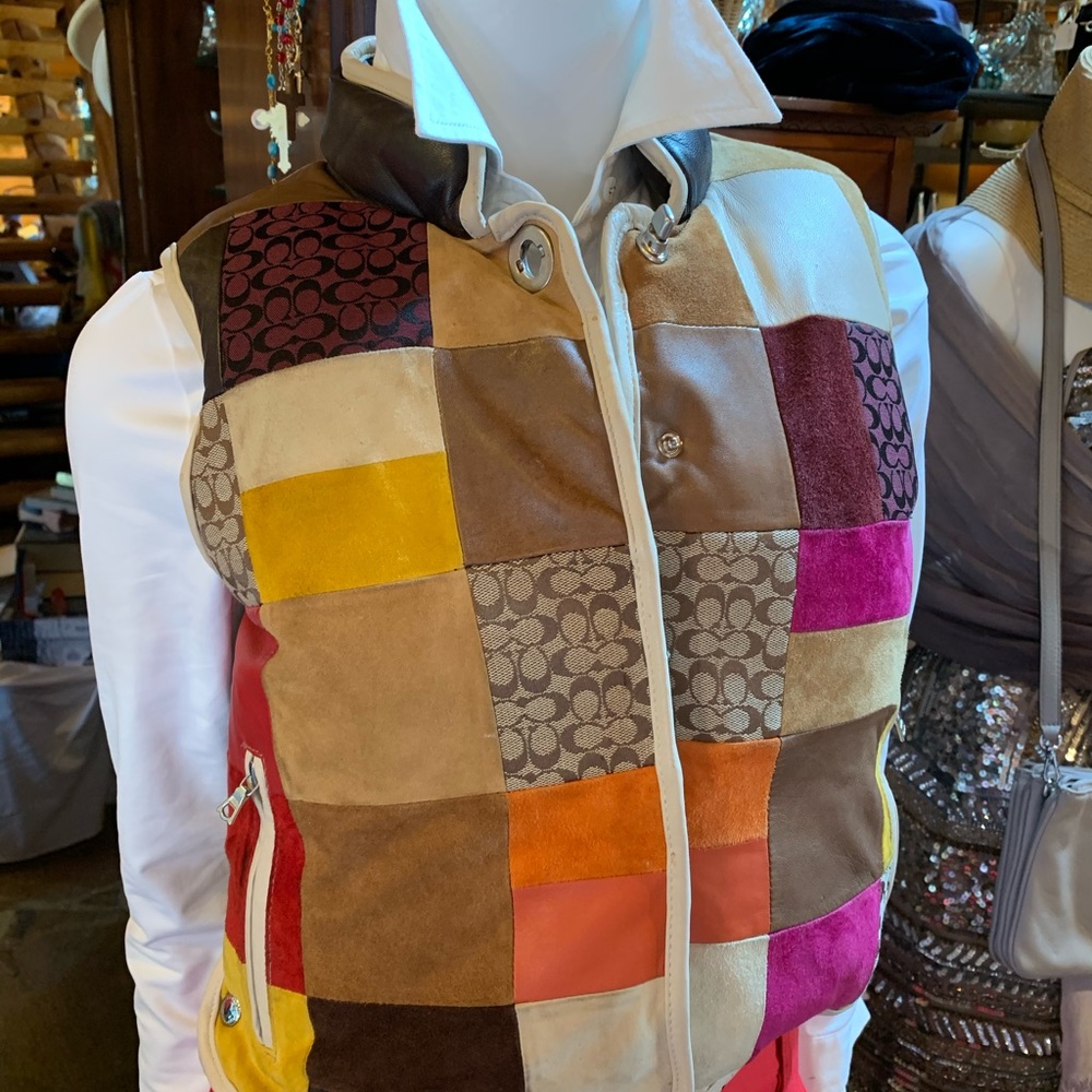 Coach suede youth vest